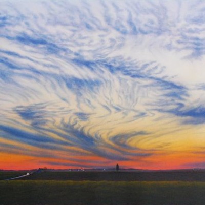 Cirrus Clouds Over Fields<br /><a href="http://lancasterartcollectors.com/artist-full-name/david-brumbach/" rel="tag">David Brumbach</a>