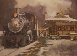 Strasburg Railroad Ltd. Edition  Framed<br /><a href="http://lancasterartcollectors.com/artist-full-name/robert-andriulli/" rel="tag">Robert Andriulli</a>