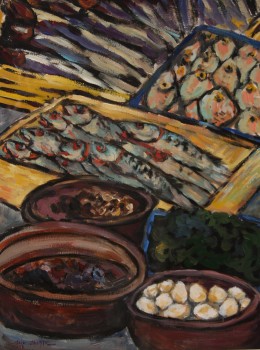 Fish Market<br /><a href="http://lancasterartcollectors.com/artist-full-name/dick-whitson/" rel="tag">Dick Whitson</a>