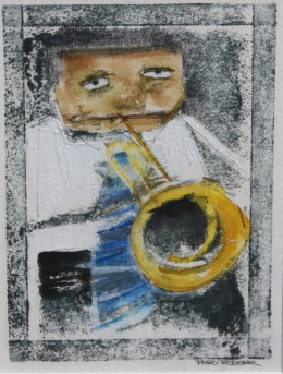 Trumpet Player<br /><a href="http://lancasterartcollectors.com/artist-full-name/ann-delaurentis/" rel="tag">Ann DeLaurentis</a>